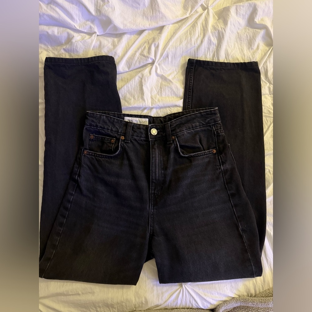 Zara Black Denim Trousers